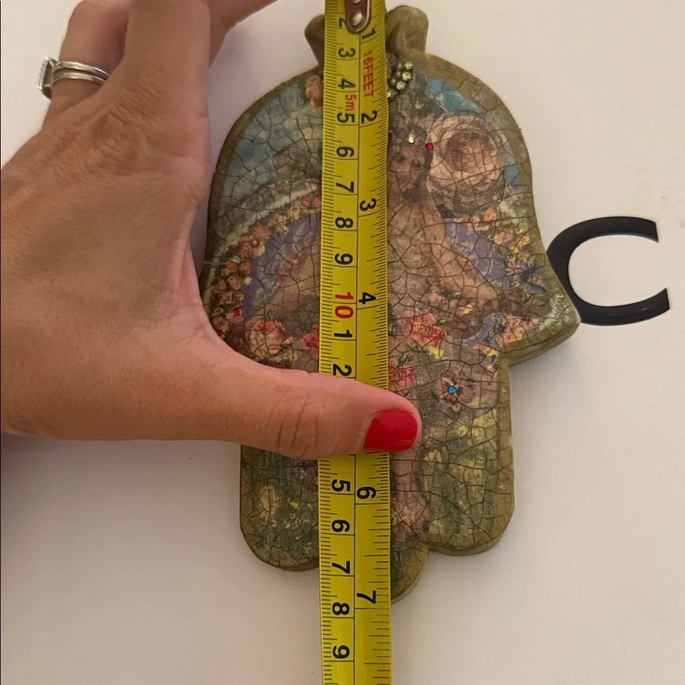 Michal Negrin Hamsa Hand with Angel Floral Design - Picture 14 of 15